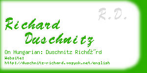 richard duschnitz business card
